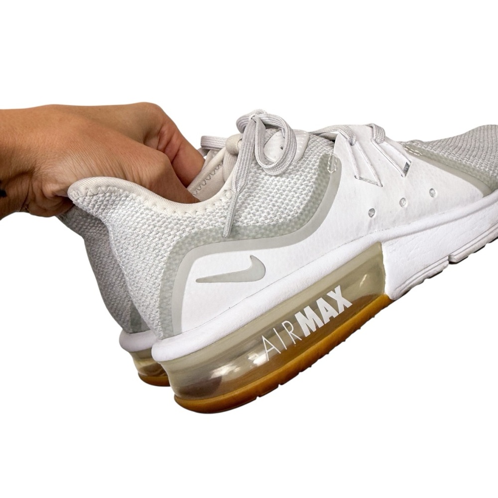 Nike Air Max Sequent 3 Running Sneakers White Platinum Gray Womens Size 8 - Picture 7 of 14